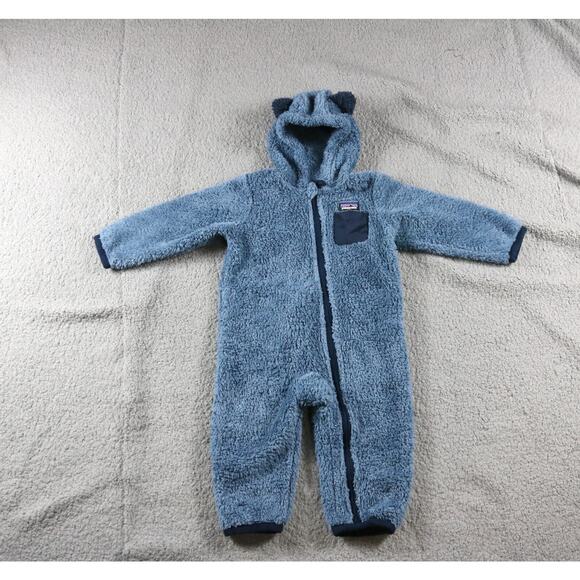 Patagonia One Piece Fleece Girl 2T Blue Worn Wear Baby Furry